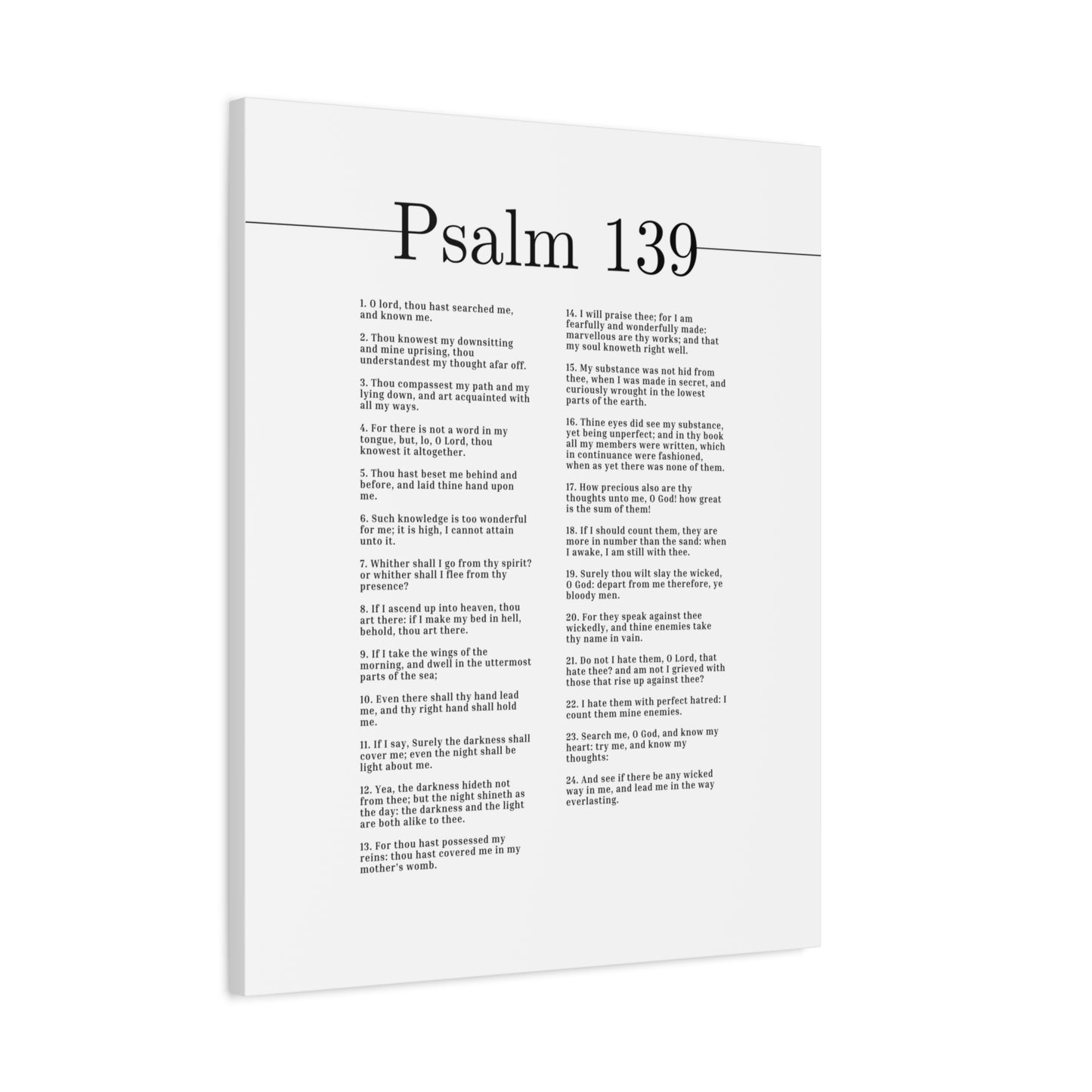 Scripture Canvas Know My Heart Psalm 139 Christian Wall Art Bible Verse Print Ready to Hang