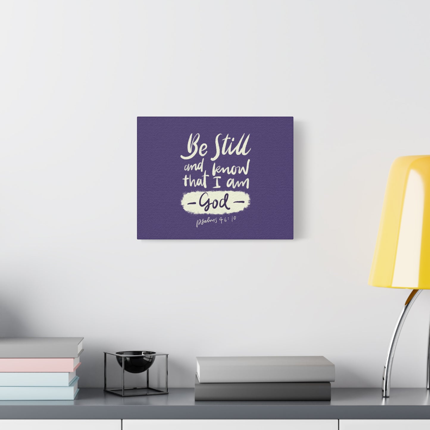 Scripture Walls Know That I Am God Psalm 46:10 Bible Verse Canvas Christian Wall Art Ready to Hang