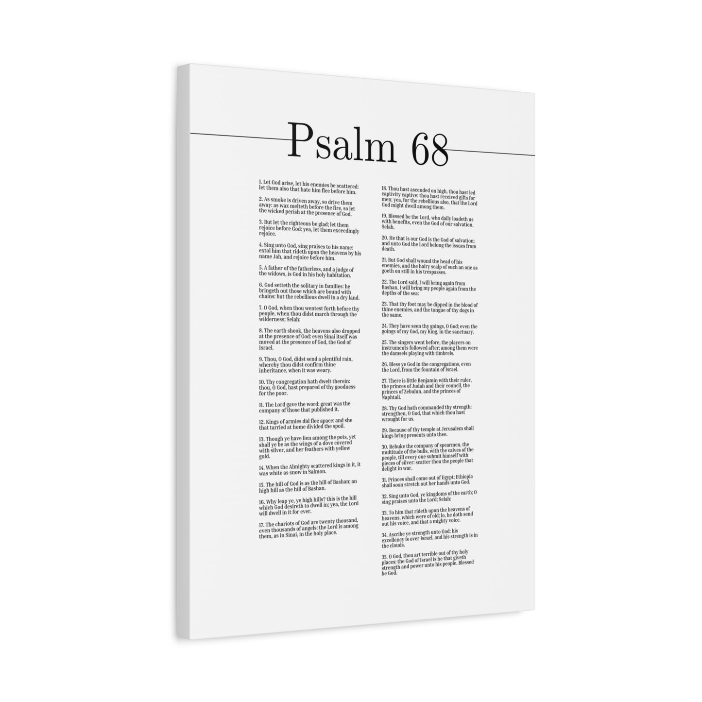Scripture Canvas Blessed Be The Lord Psalm 68 Christian Wall Art Bible Verse Print Ready to Hang
