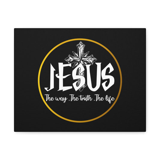 The Way, The Truth, The Life John 14:6 Black Christian Wall Art Bible Verse Print Ready to Hang