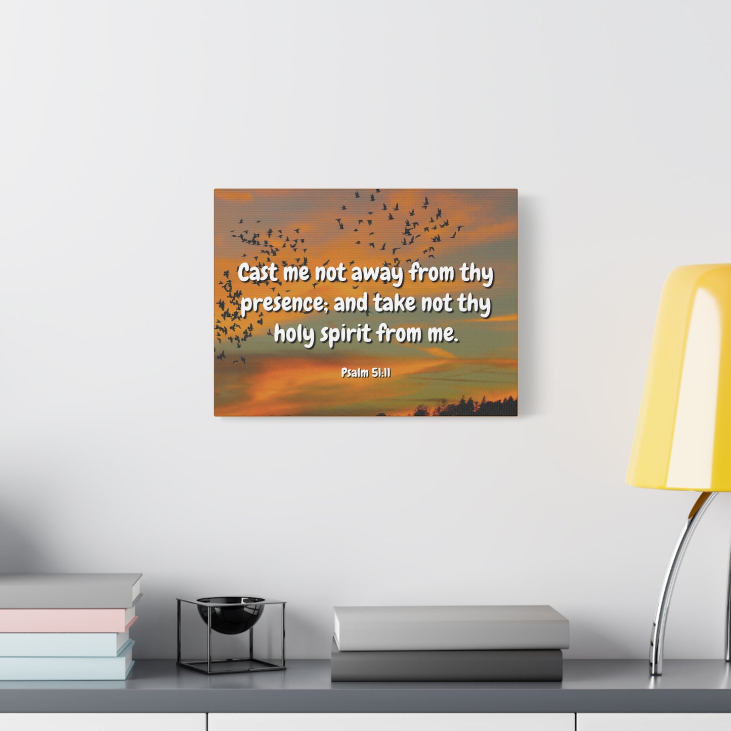 Scripture Canvas Holy Spirit Psalms 51:11 Christian Wall Art Bible Verse Print Ready to Hang