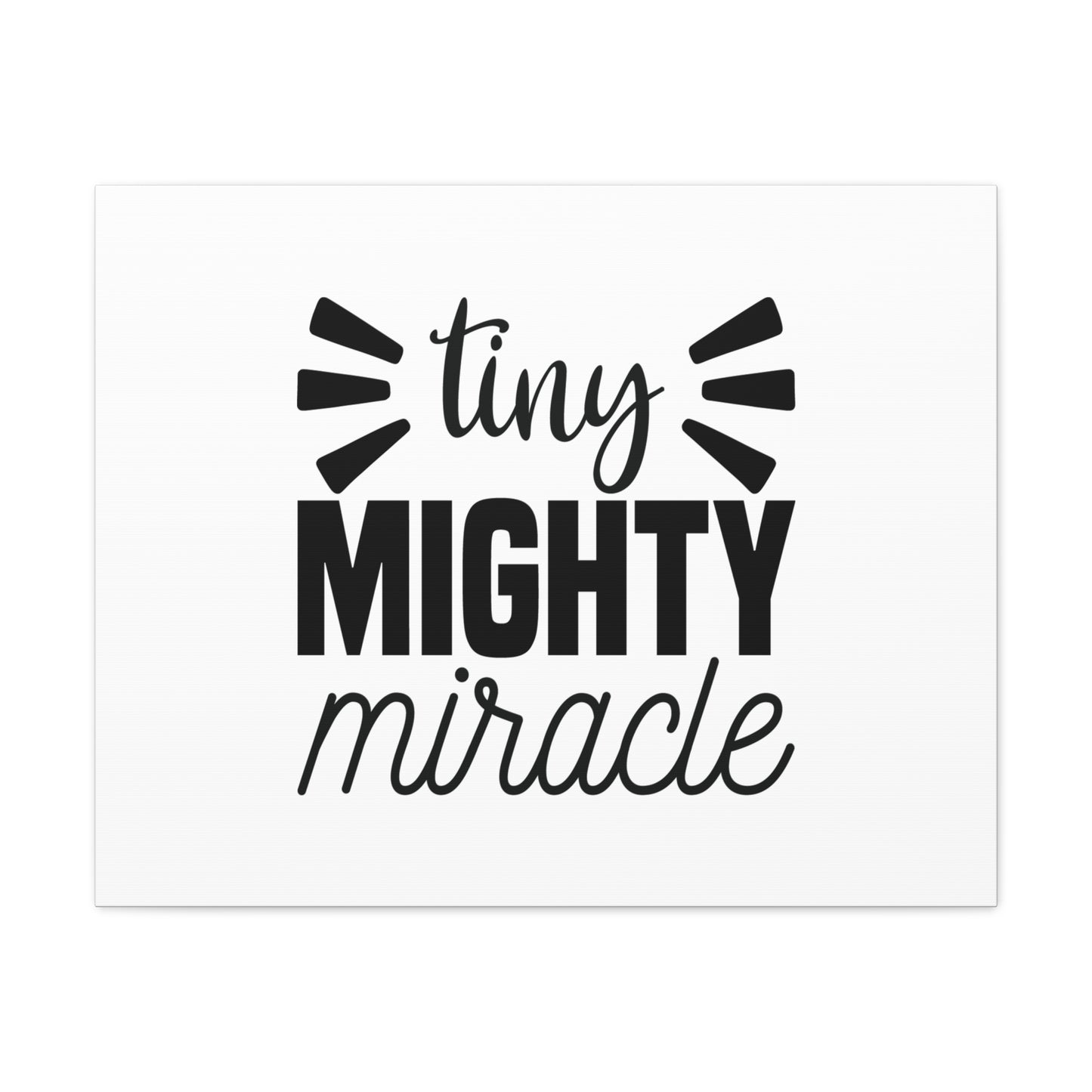 Tiny Mighty Miracle Luke 18:27 Christian Wall Art Bible Verse Print Ready to Hang
