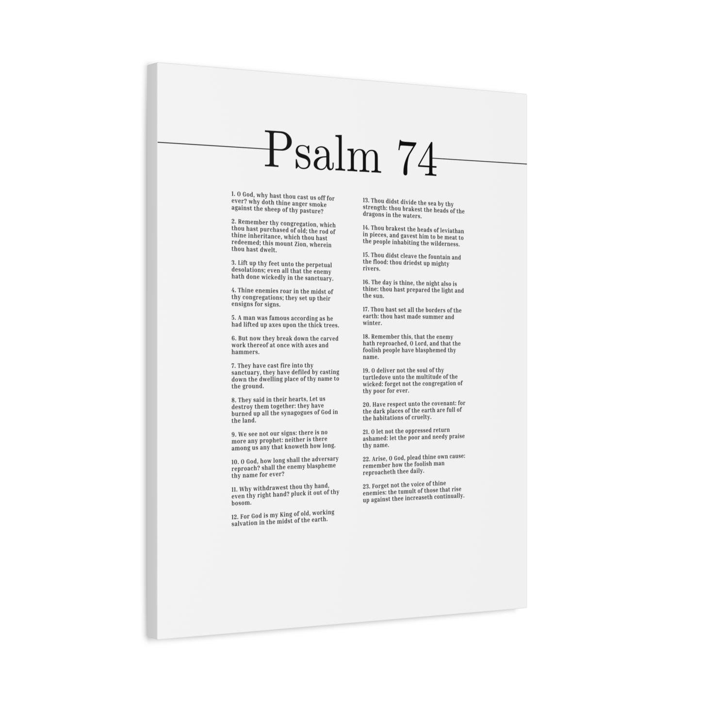 Scripture Canvas For God Is My King Psalm 74 Christian Wall Art Bible Verse Print Ready to Hang