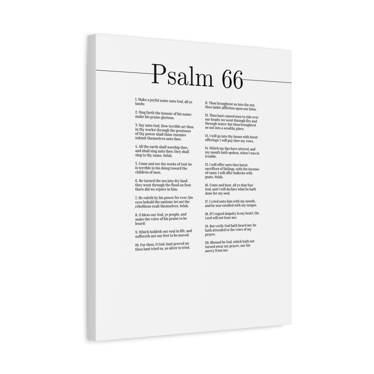 Scripture Canvas Come And See The Works Of God Psalm 66 Christian Wall Art Bible Verse Print Ready to Hang