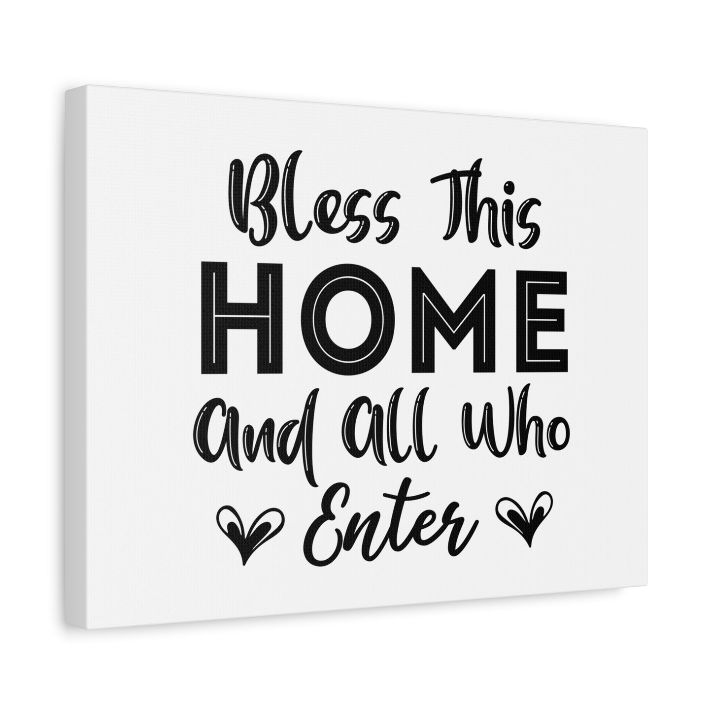 Scripture Canvas Bless This Home And All Who Enter 1 Samuel 25:6 Christian Wall Art Bible Verse Print Ready to Hang