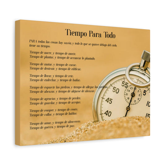 Scripture Walls Tiempo Para Todo Eclesiastés 3:5 Cuadros Cristianos Para Pared En Español, Christian Wall Decor In Spanish, Arte de Jesucristo,