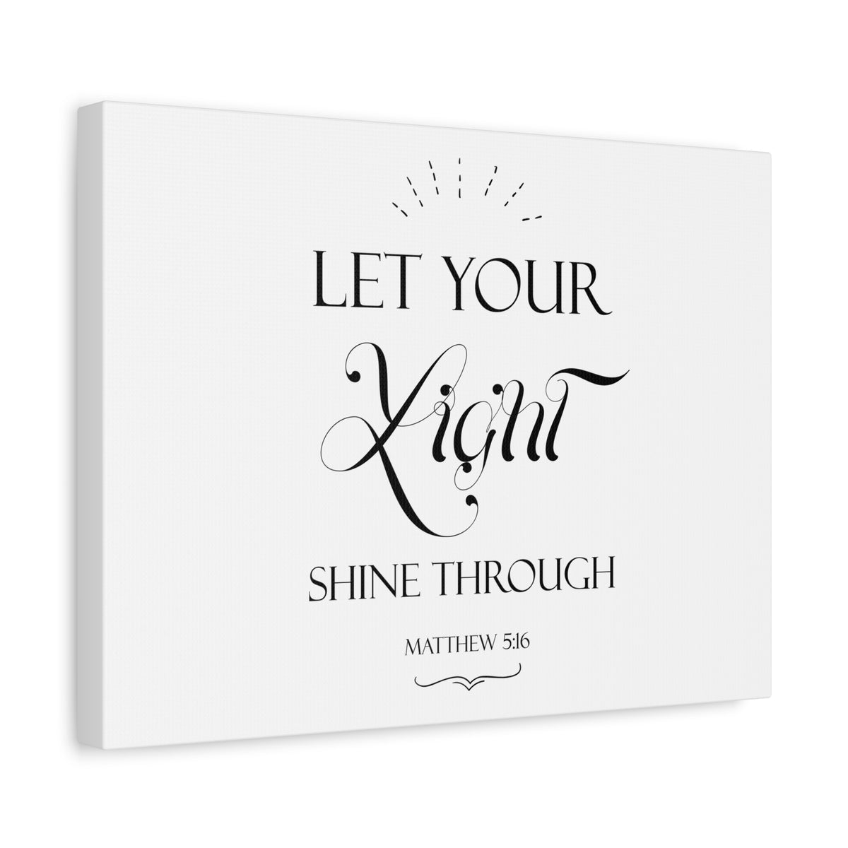 Scripture Canvas Light Shrine Through Matthew 5:16 Christian Wall Art Bible Verse Print Ready to Hang