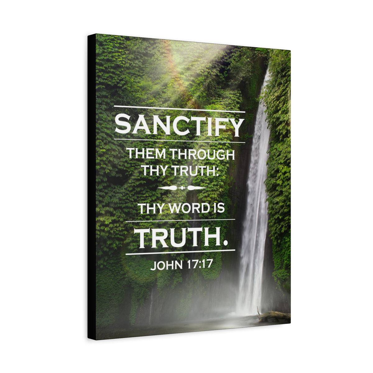 Scripture Canvas Sanctify Them John 17:17  Christian Wall Art Bible Verse Print Ready to Hang