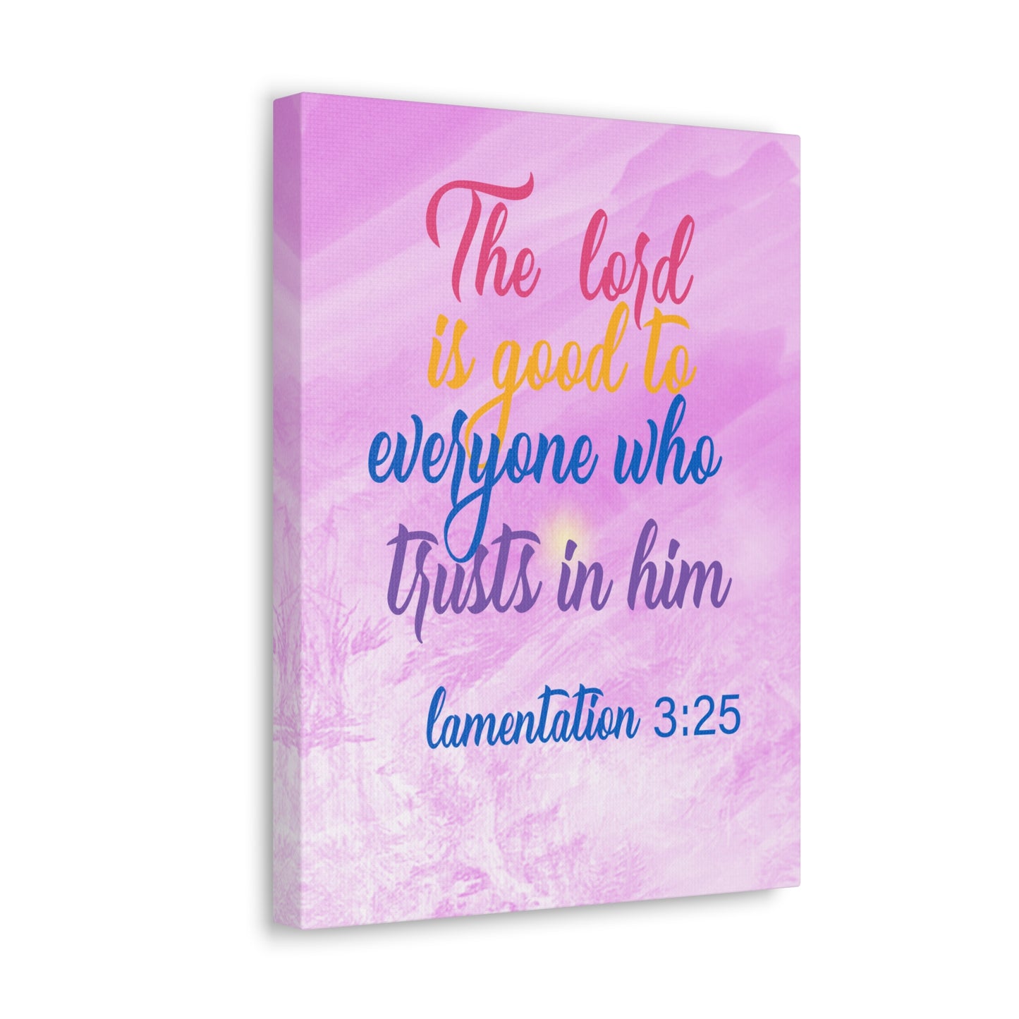 The Lord Is Good Lamentation 3:25 Christian Wall Art Bible Verse Print Ready to Hang