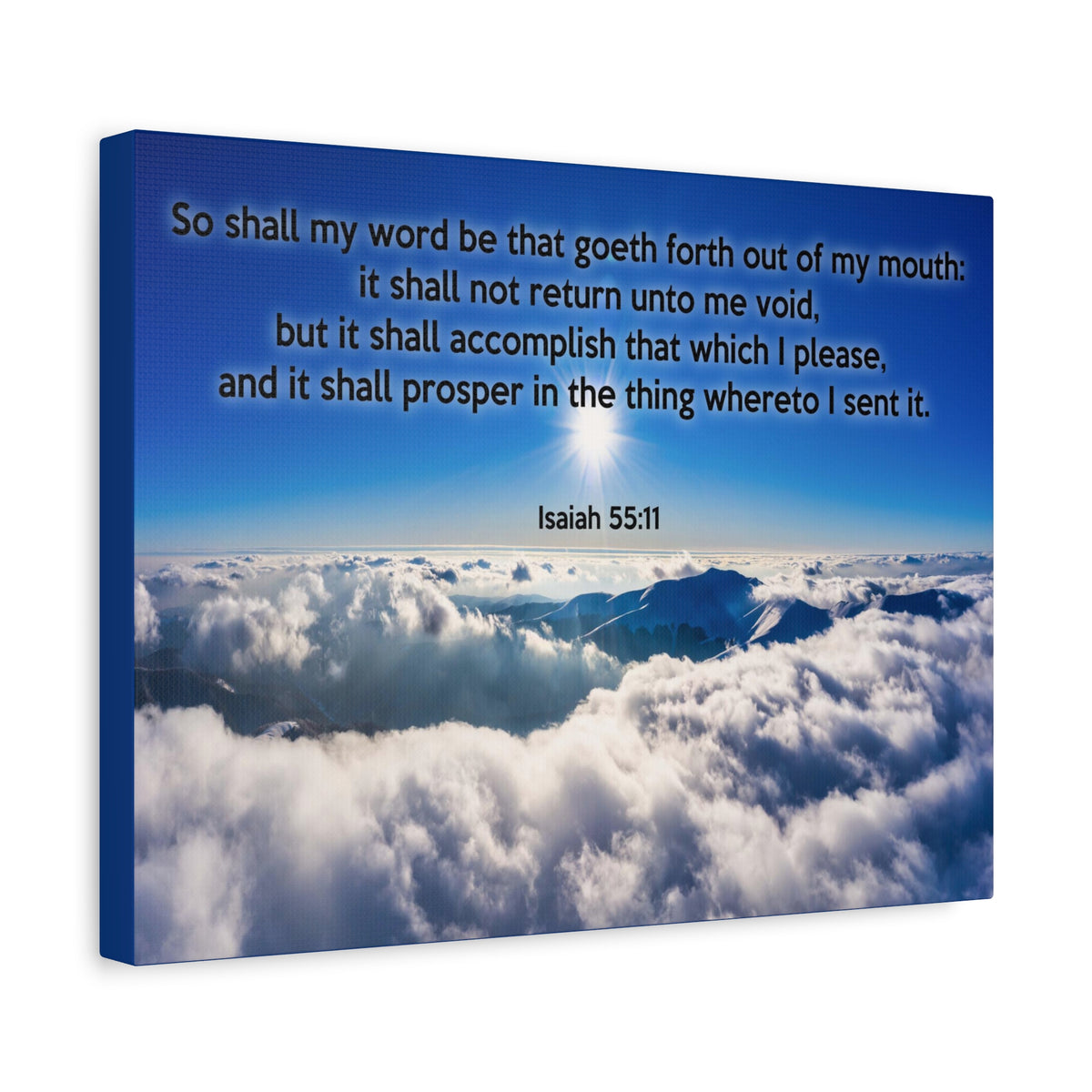 Scripture Canvas It Shall Not Return Isaiah 55:11 Christian Wall Art Bible Verse Print Ready to Hang