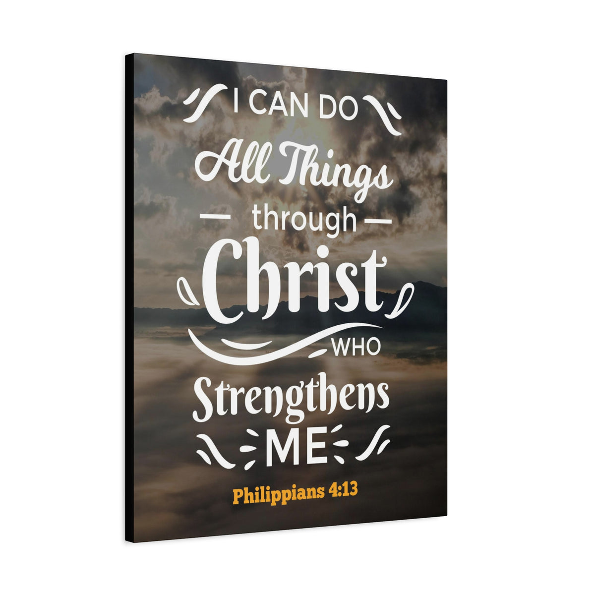 Scripture Canvas I Can Do Philippians 4:13 Christian Wall Art Bible Verse Print Ready to Hang