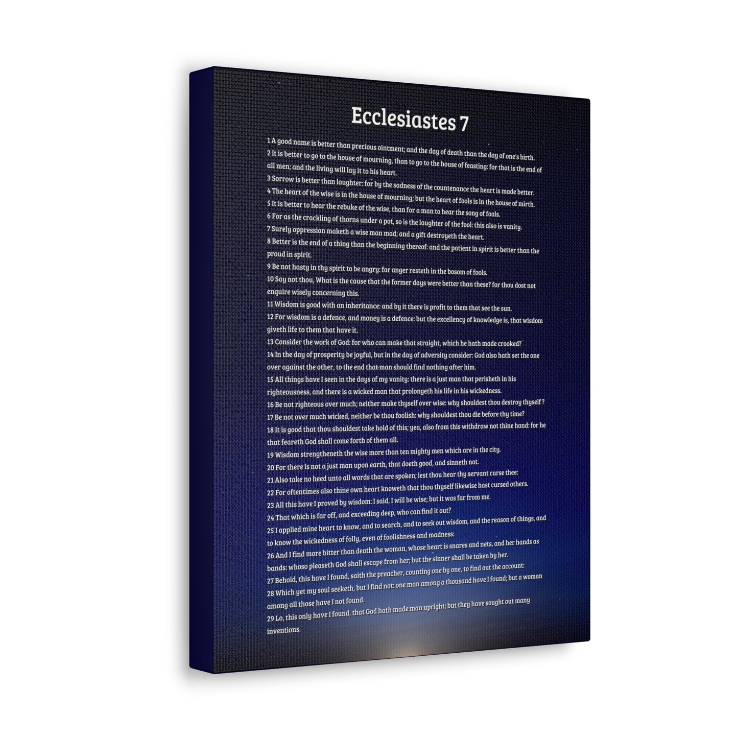 Wisdom's Advantage Ecclesiastes 7 Bible Verse Canvas Christian Wall Art Ready to Hang