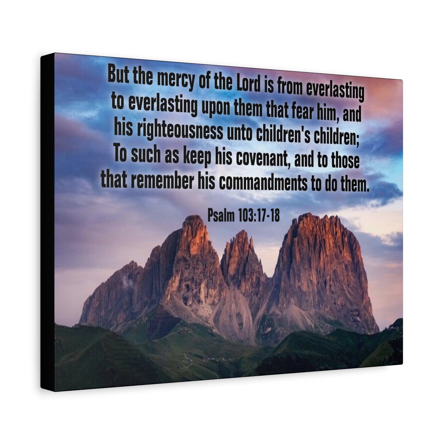 Bible Verse Canvas The Mercy of The Lord Psalm 118:24 Christian Home Decor Scripture Art