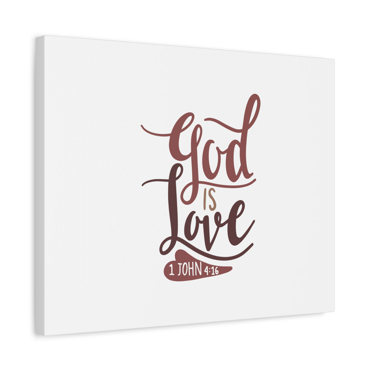 Scripture Canvas God Is Love 1 John 4:16 Christian Wall Art Bible Verse Print Ready to Hang