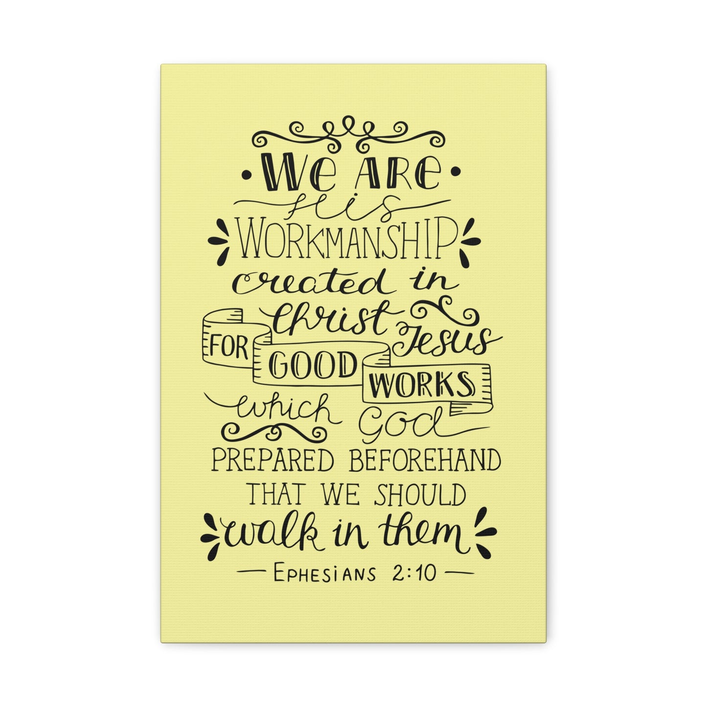 We Are Workmanship Ephesians 2:10 Christian Wall Art Bible Verse Print Ready To Hang