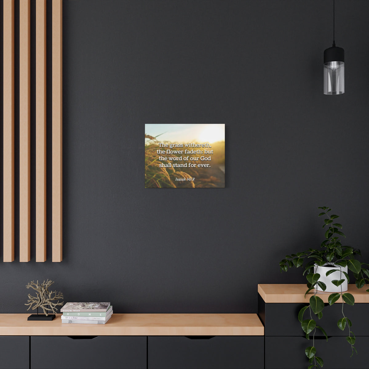 Scripture Canvas Stand For Ever Isaiah 40:8 Christian Wall Art Bible Verse Print Ready to Hang