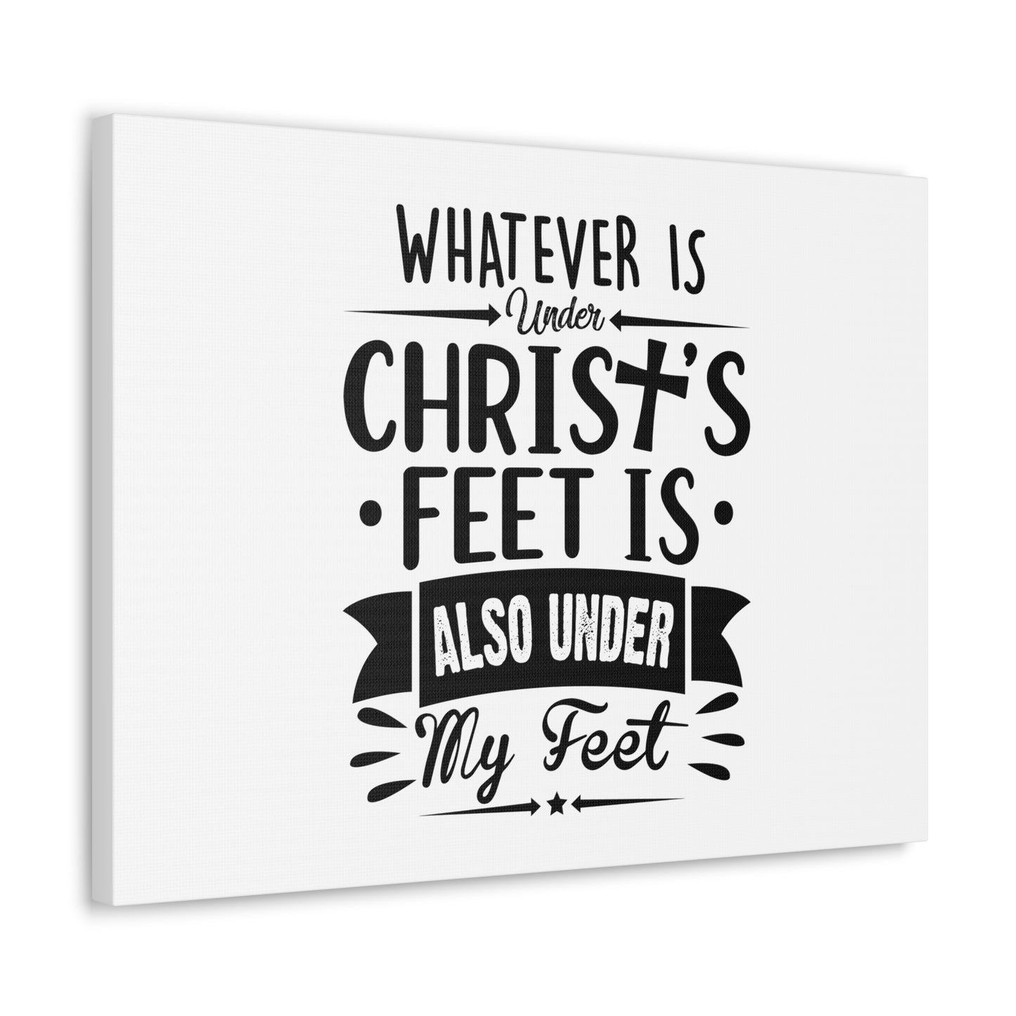 Under Christ's Feet Ephesians 1:22 Cross Christian Wall Art Bible Verse Print Ready to Hang