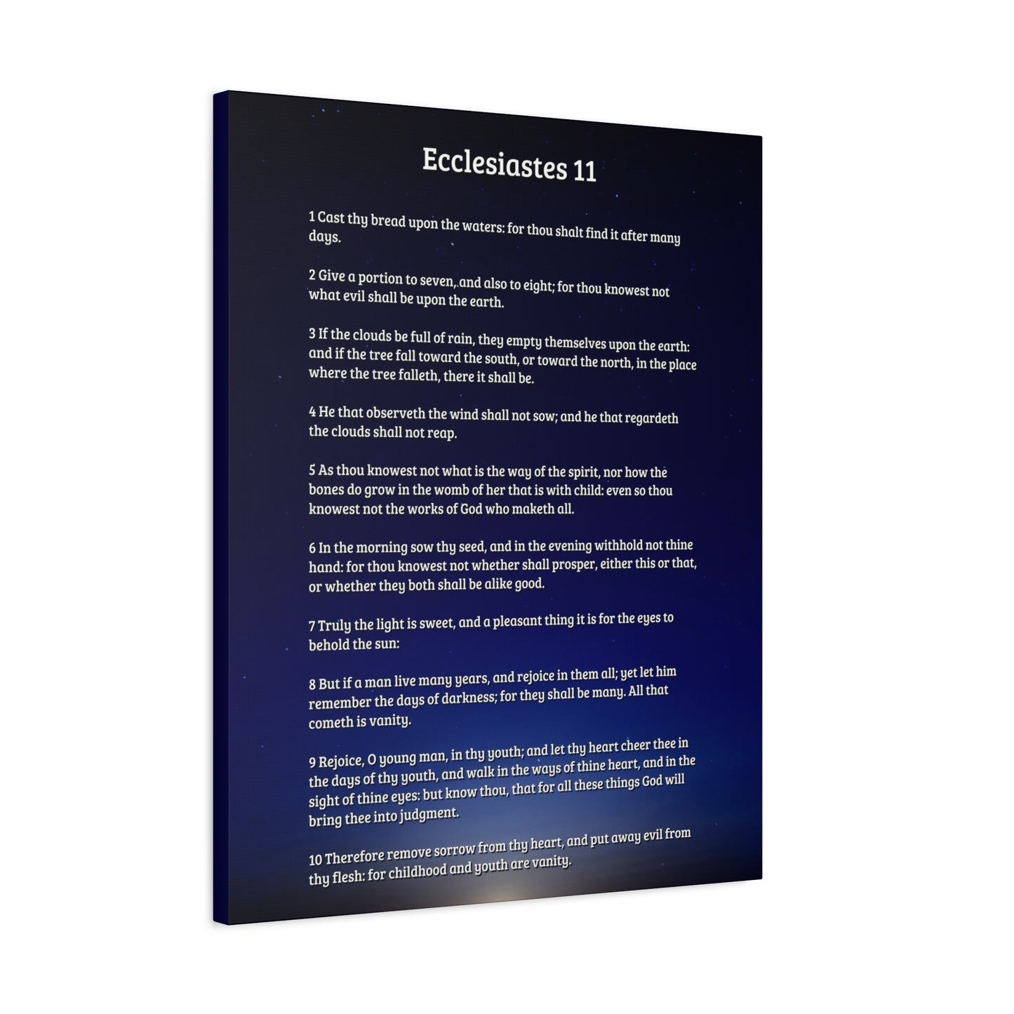 Scripture Walls Charity Ecclesiastes 11 Bible Verse Canvas Christian Wall Art Ready to Hang