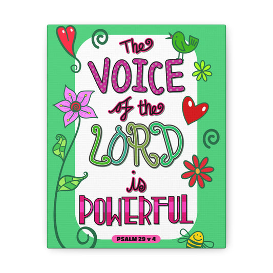 The Lord Is Powerful Psalm 29:4 Bible Verse Canvas Christian Wall Art Ready to Hang