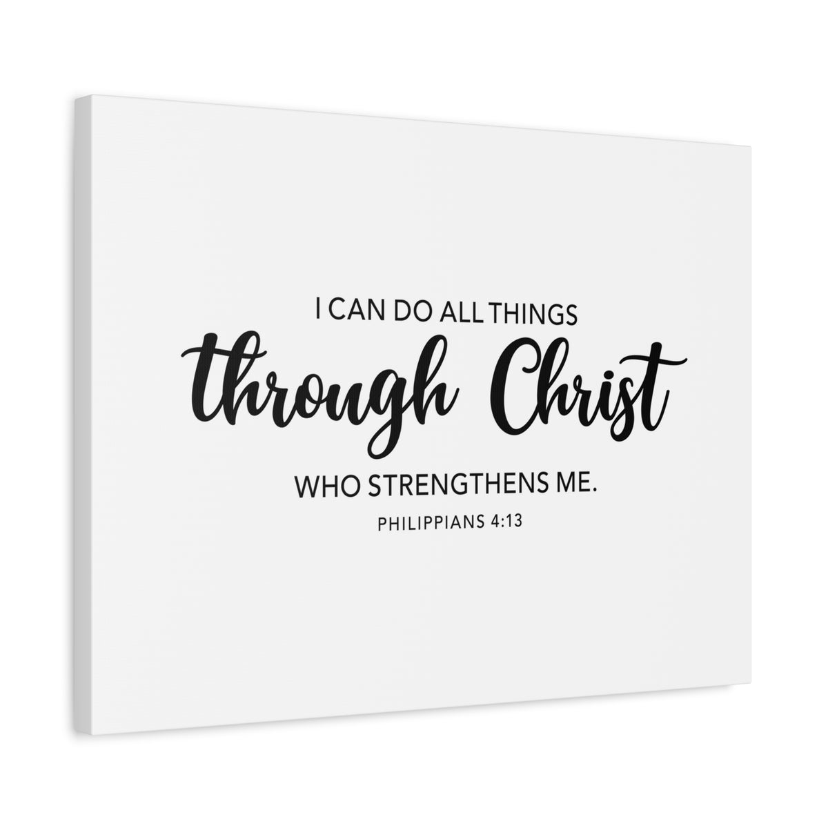 Scripture Canvas Strengthens Philippians 4:13 Christian Wall Art Bible Verse Print Ready to Hang