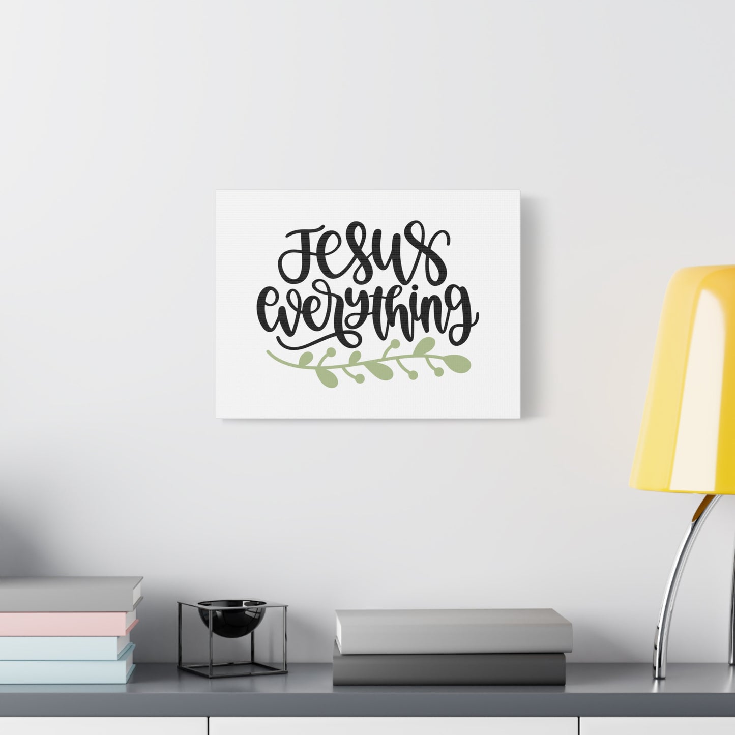 Scripture Canvas Jesus Everything Psalm 73:25-26 Christian Wall Art Bible Verse Print Ready to Hang