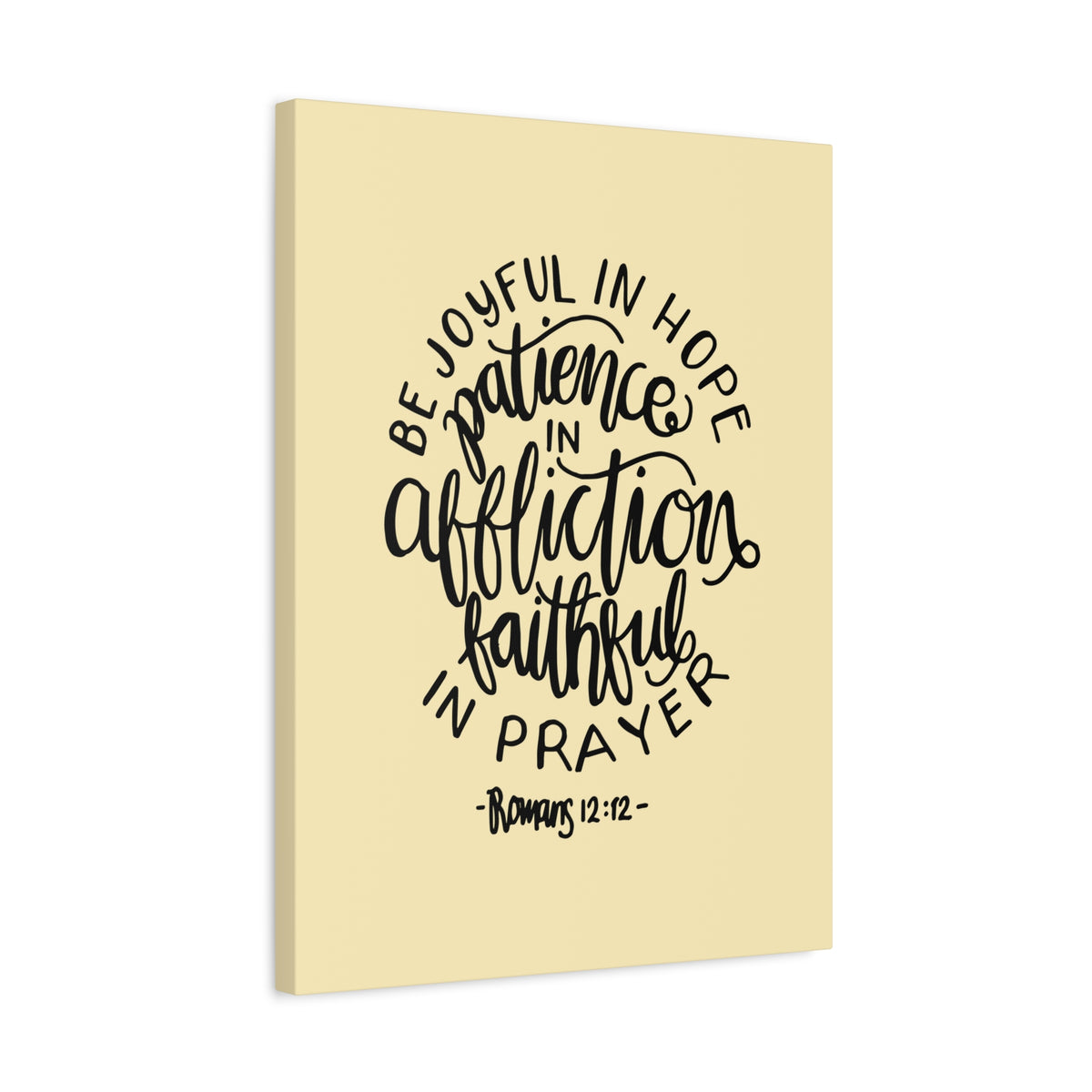 Scripture Canvas Be Joyful In Hope Romans 12:12 Christian Wall Art Bible Verse Print Ready To Hang