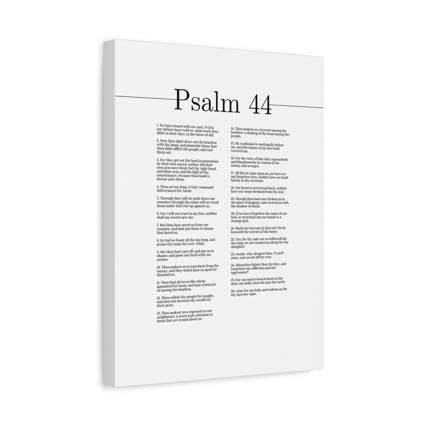 Scripture Canvas The Secrets Of The Heart Psalm 44 Christian Wall Art Bible Verse Print Ready to Hang