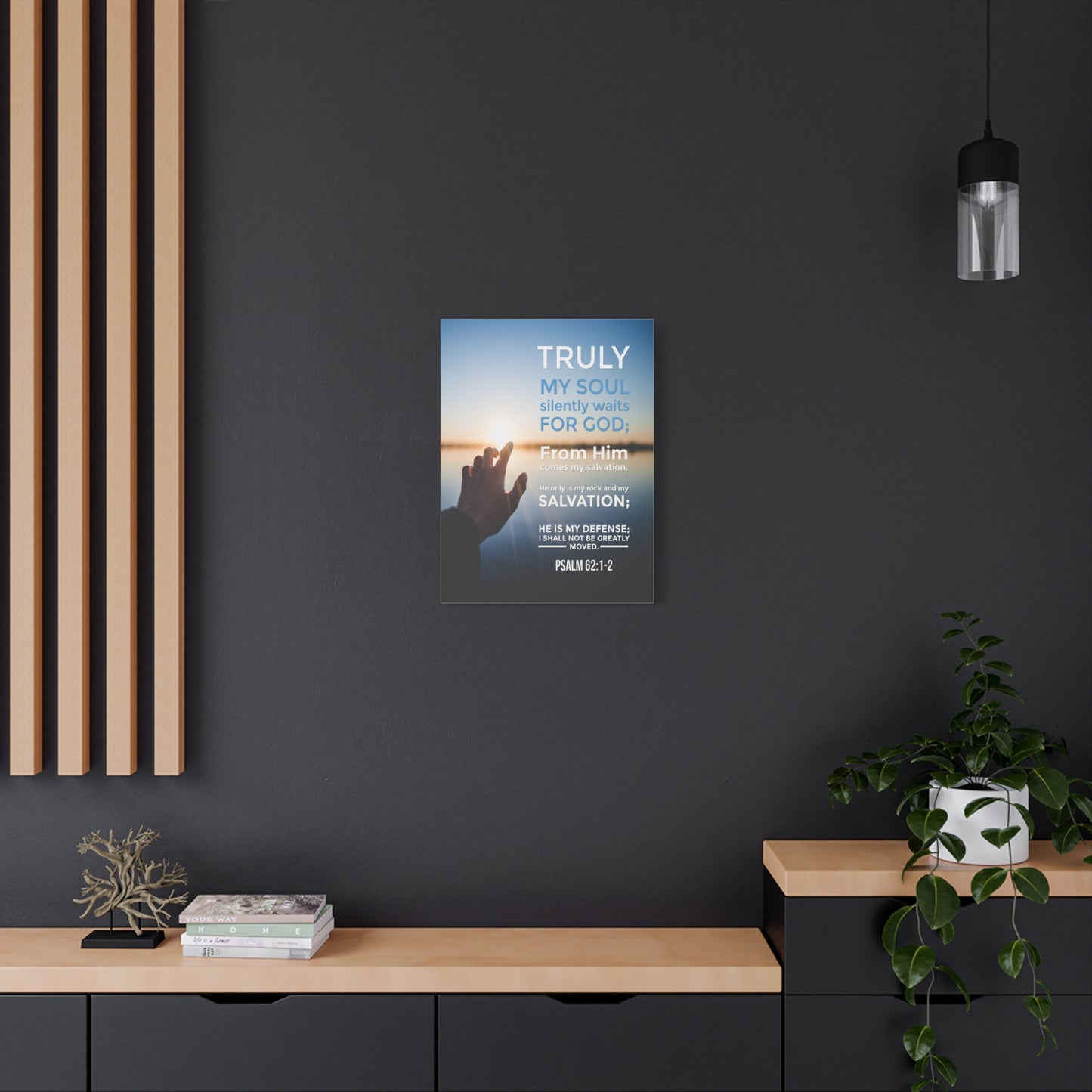 Scripture Walls My Defense Psalm 62:1-2 Christian Wall Art Bible Verse Print Ready to Hang