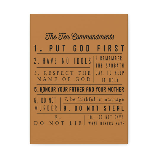 Ten Commandments Exodus 20:2Ã¢ÂÂ17 Christian Wall Art Print Ready to Hang