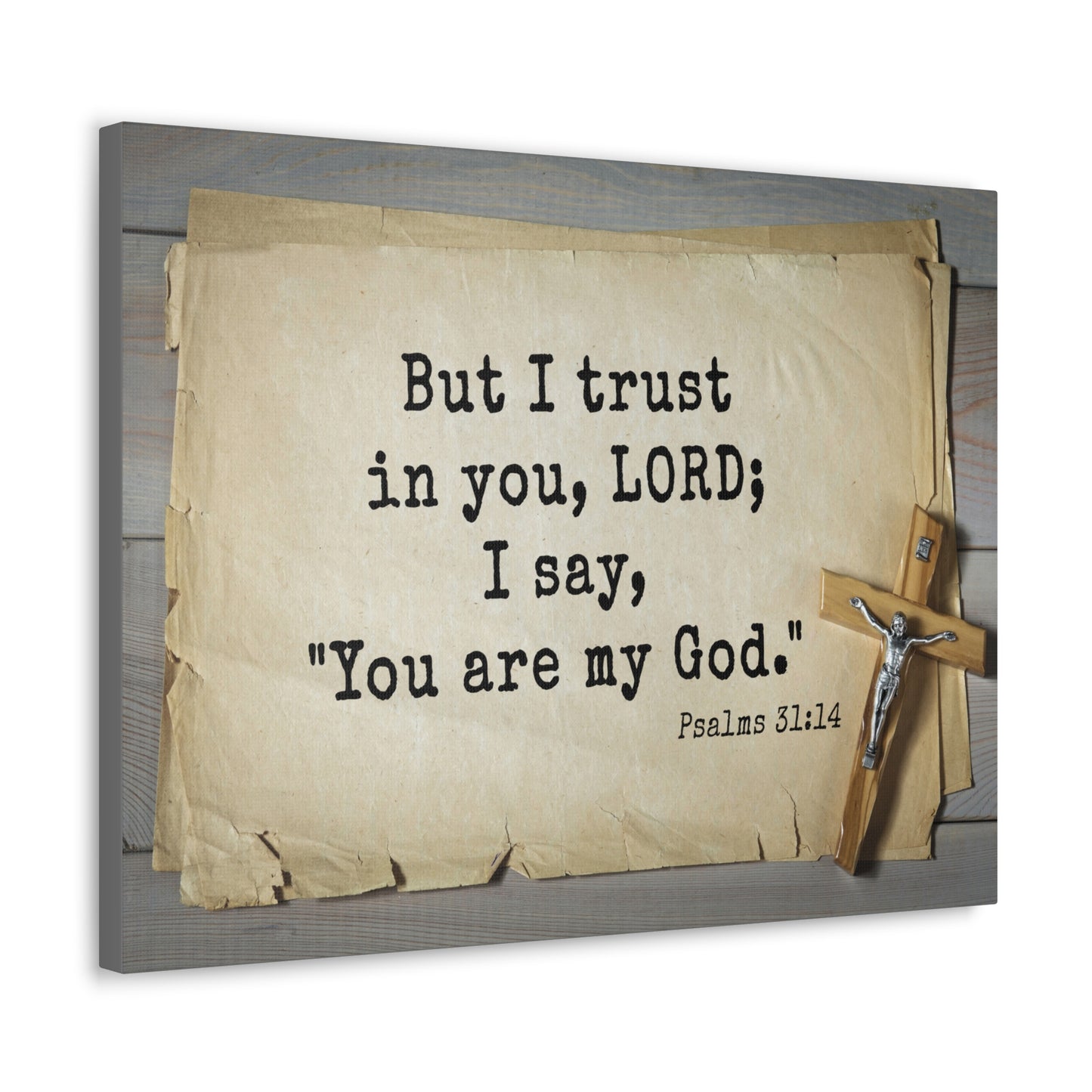 You Are My God Psalms 31:14 Bible Verse Canvas Christian Wall Art Ready to Hang