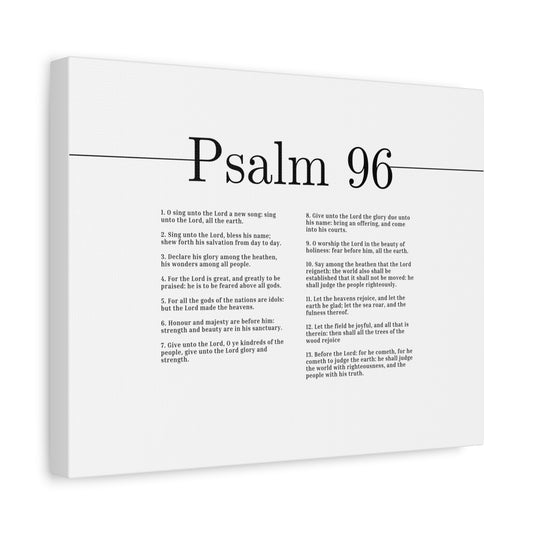 Scripture Canvas The Lord Made The Heavens Psalm 96 Christian Wall Art Bible Verse Print Ready to Hang