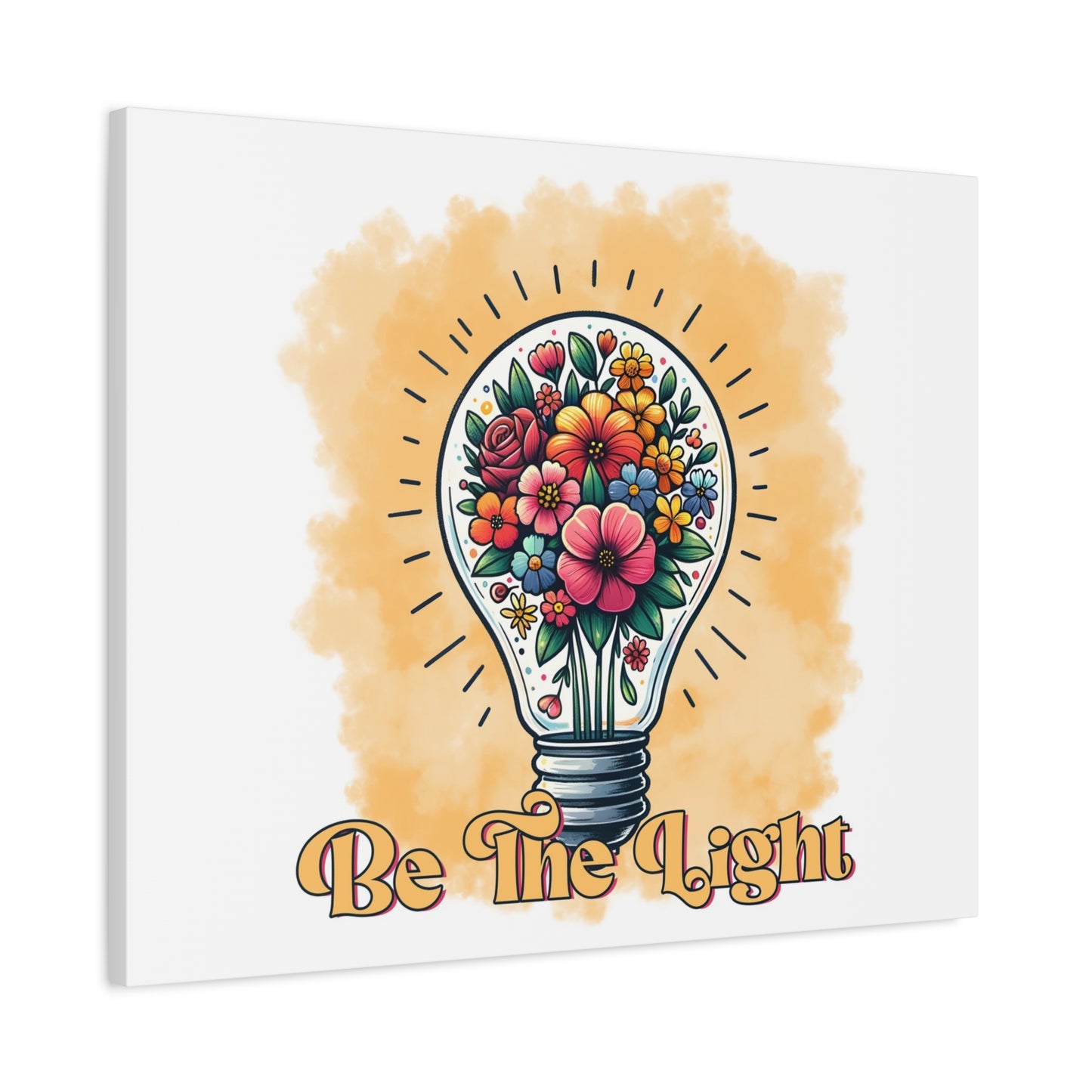 Scripture Walls Be The Light Retro Bible Verse Canvas Christian Wall Art Ready to Hang Unframed