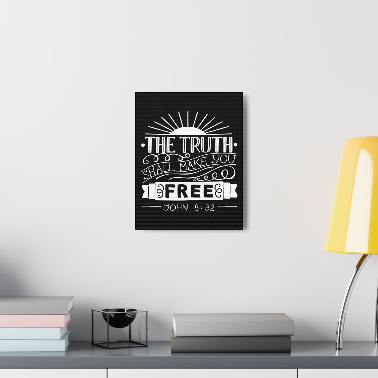 The Truth Shall Make You Free John 8:32 Christian Wall Art Bible Verse Print Ready To Hang