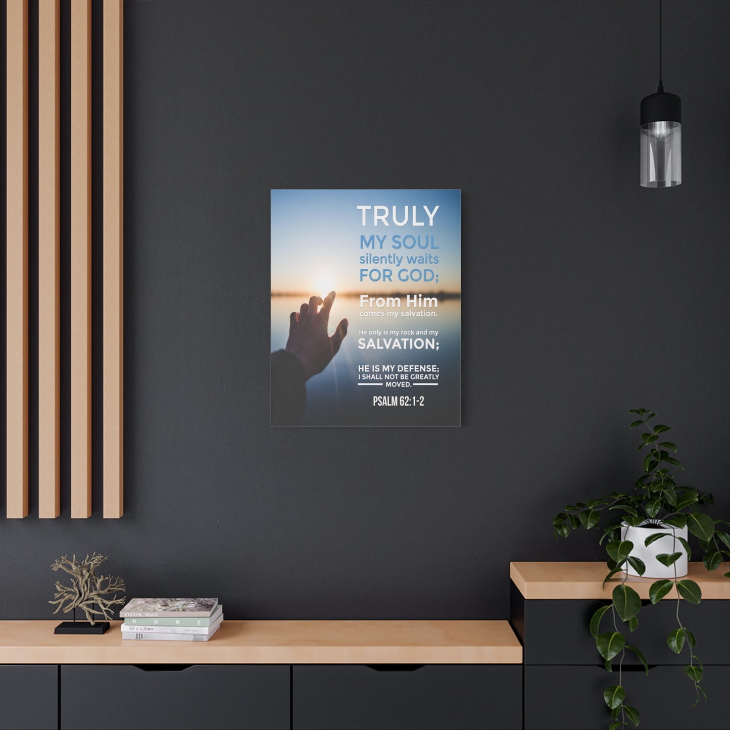 Scripture Walls My Defense Psalm 62:1-2 Christian Wall Art Bible Verse Print Ready to Hang