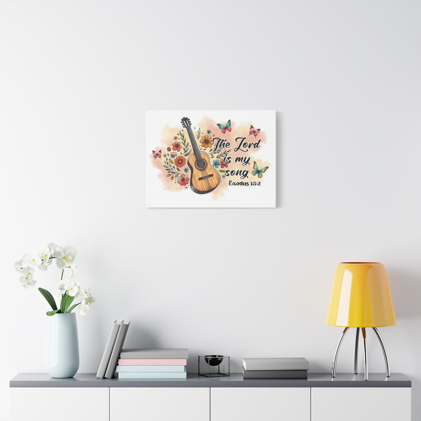 Scripture Walls Exodus 15:2 The Lord is My Song Bible Verse Canvas Christian Wall Art Ready to Hang Unframed