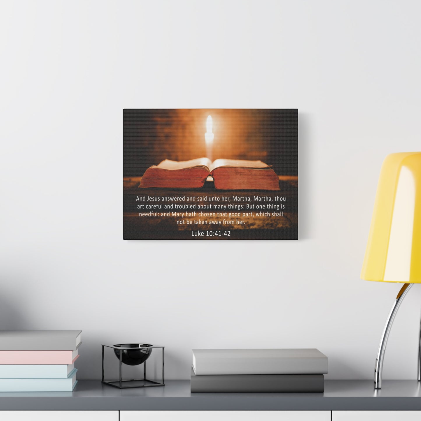 Scripture Walls  Luke 10:41-42 Christian Wall Art Print Ready to Hang Unframed