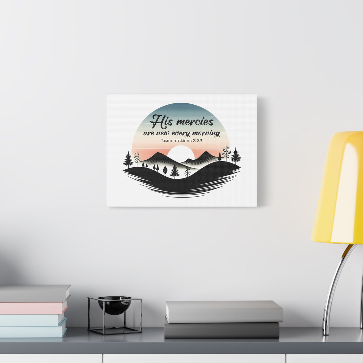 Scripture Walls Lamentations 3:23 New Mercies Bible Verse Canvas Christian Wall Art Ready to Hang Unframed