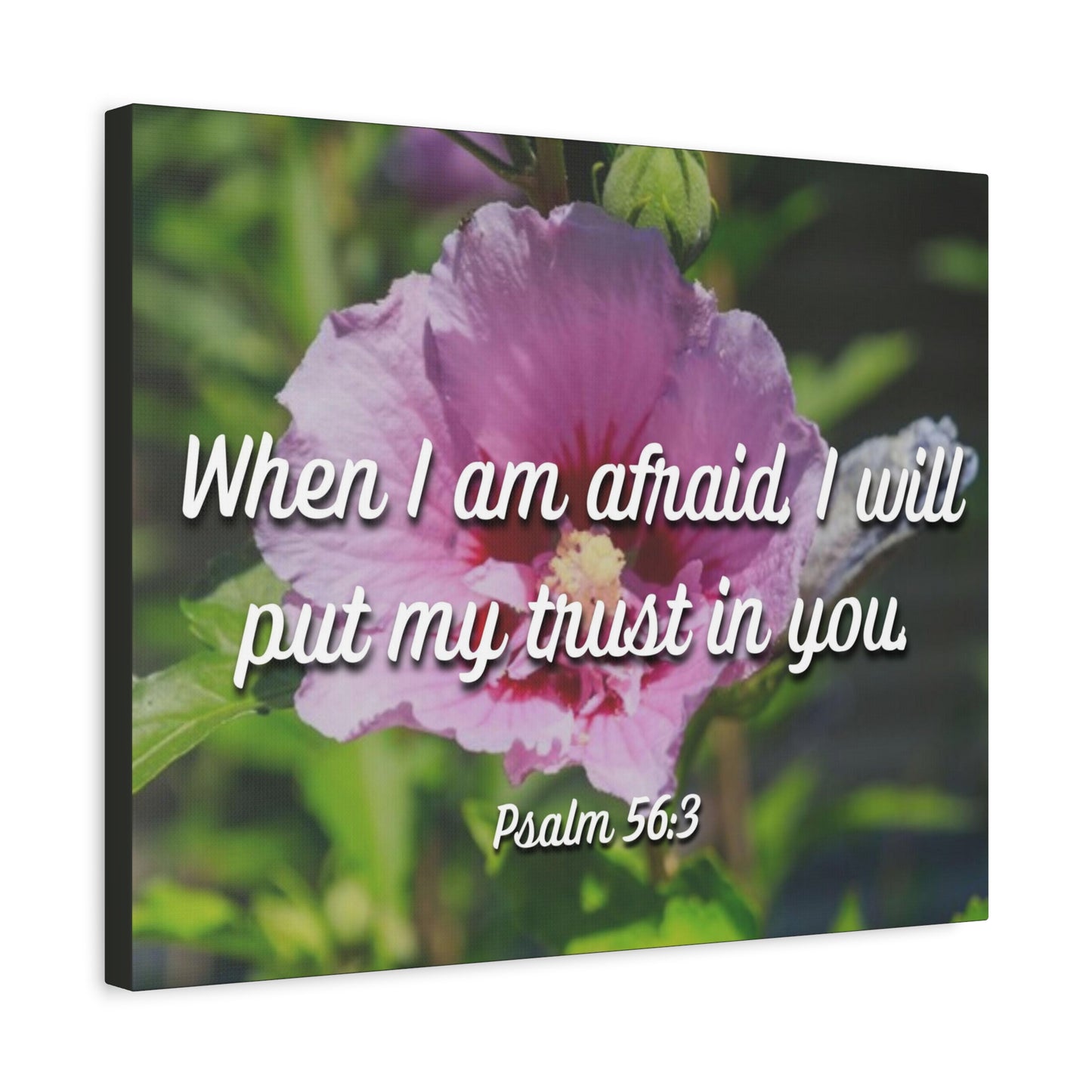 Scripture Canvas I Will Put My Trust Psalm 56:3 Christian Wall Art Bible Verse Print Ready to Hang