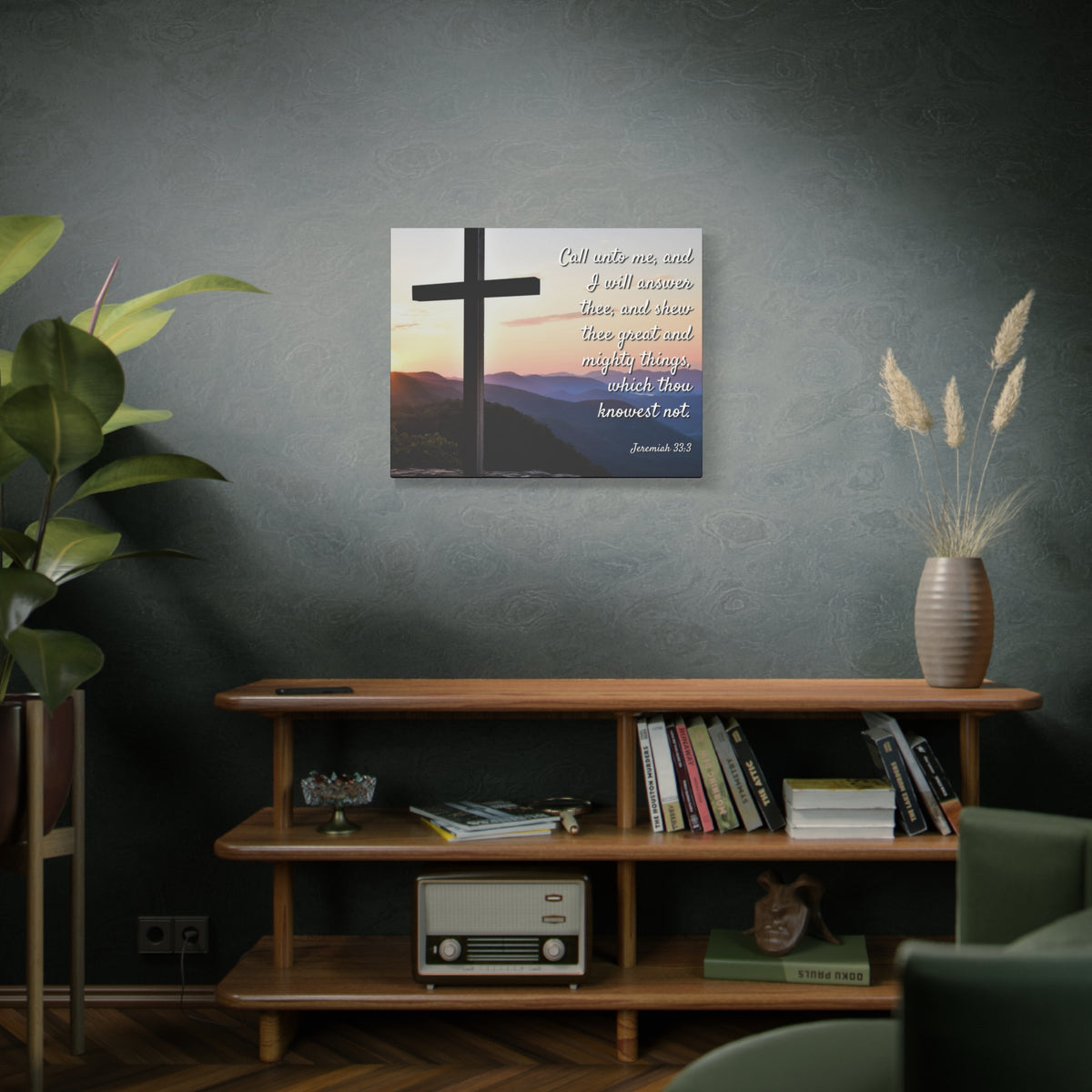 Scripture Canvas Mighty Things Jeremiah 33:3 Christian Wall Art Bible Verse Print Ready to Hang