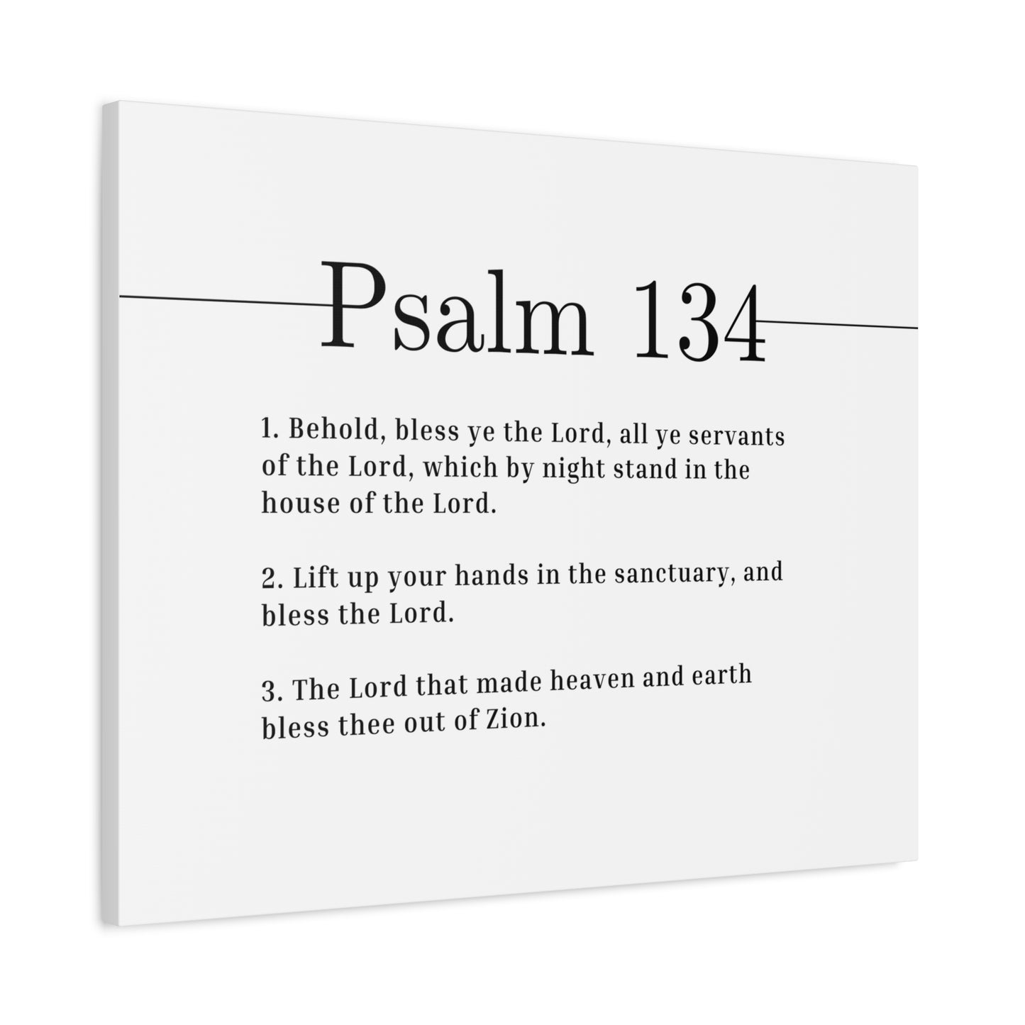 Scripture Canvas Lift Up Your Hands Psalm 134 Christian Wall Art Bible Verse Print Ready to Hang