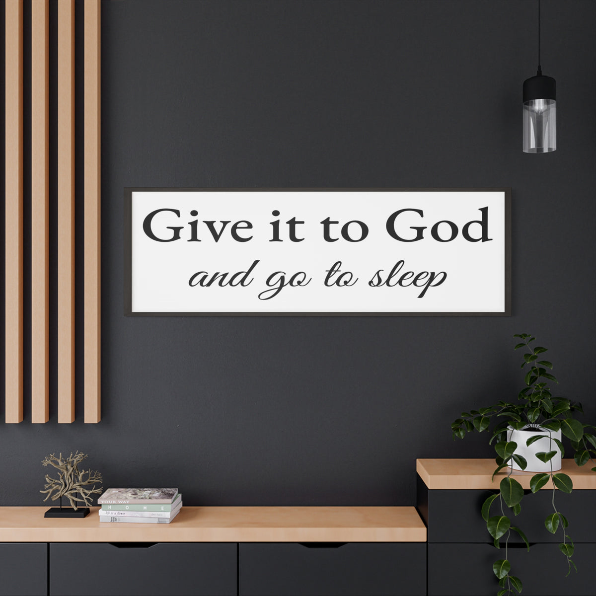 Scripture Walls Give It To God Proverbs 3:24-26 White Bible Verse Canvas Christian Wall Art Ready to Hang Unframed