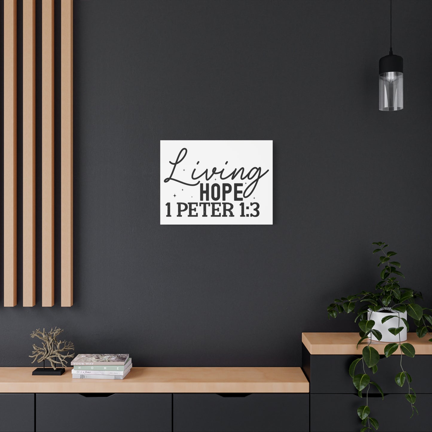 Scripture Walls 1 Peter 1:3 Our Living Hope Bible Verse Canvas Christian Wall Art Ready to Hang Unframed
