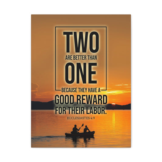 Two Are Better Than One Ecclesiastes 4:9 Christian Wall Art Bible Verse Print Ready to Hang