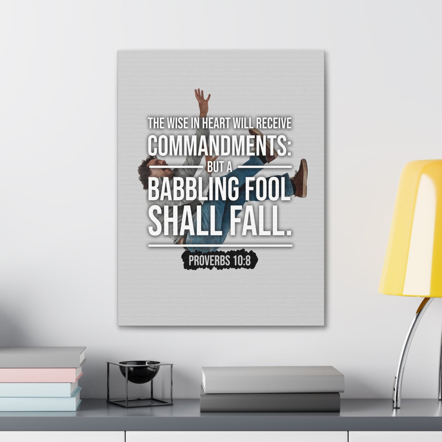 Wise In Heart Proverbs 10:8 Christian Wall Art Bible Verse Print Ready to Hang