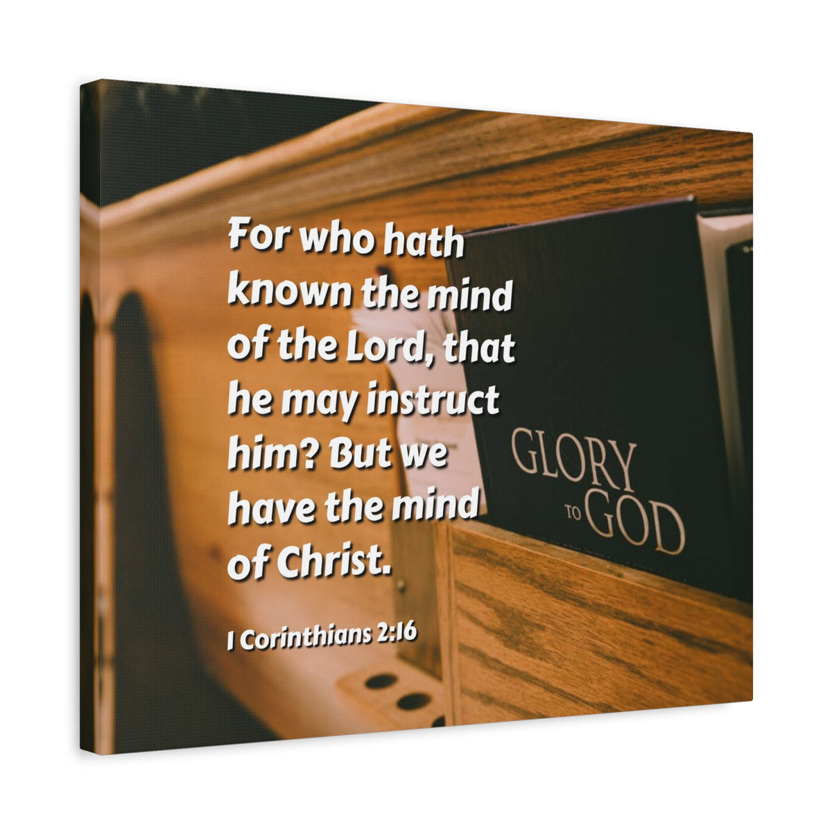 Scripture Canvas Mind Of Christ 1 Corinthians 2:16 Christian Wall Art Bible Verse Print Ready to Hang