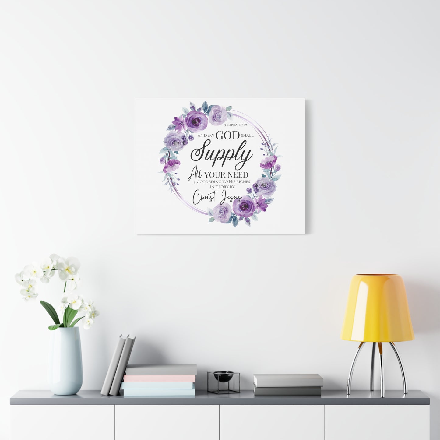 Copy of Scripture Walls Philippians 4:19 God Shall Supply Bible Verse Canvas Christian Wall Art Ready to Hang Unframed