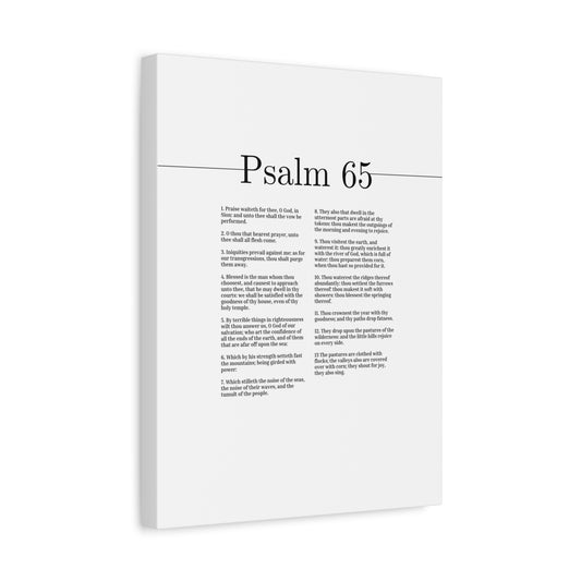Scripture Canvas O Thou That Hearest Prayer Psalm 65 Christian Wall Art Bible Verse Print Ready to Hang