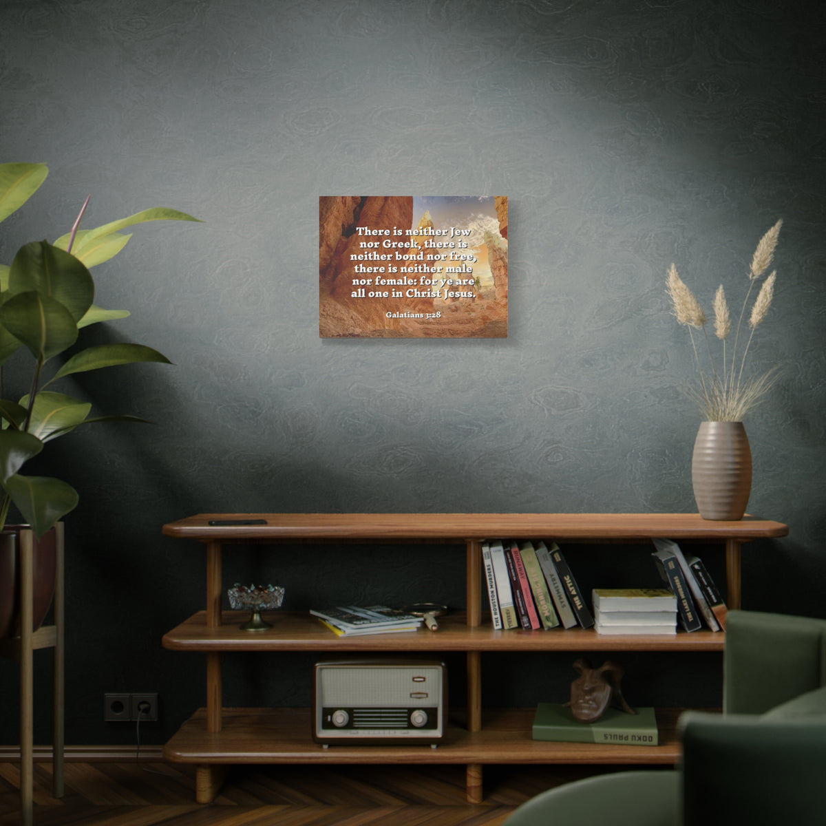 Scripture Canvas All One Galatians 3:28 Christian Wall Art Bible Verse Print Ready to Hang