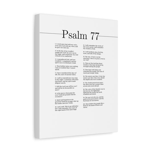 Scripture Canvas I Remembered God Psalm 77 Christian Wall Art Bible Verse Print Ready to Hang
