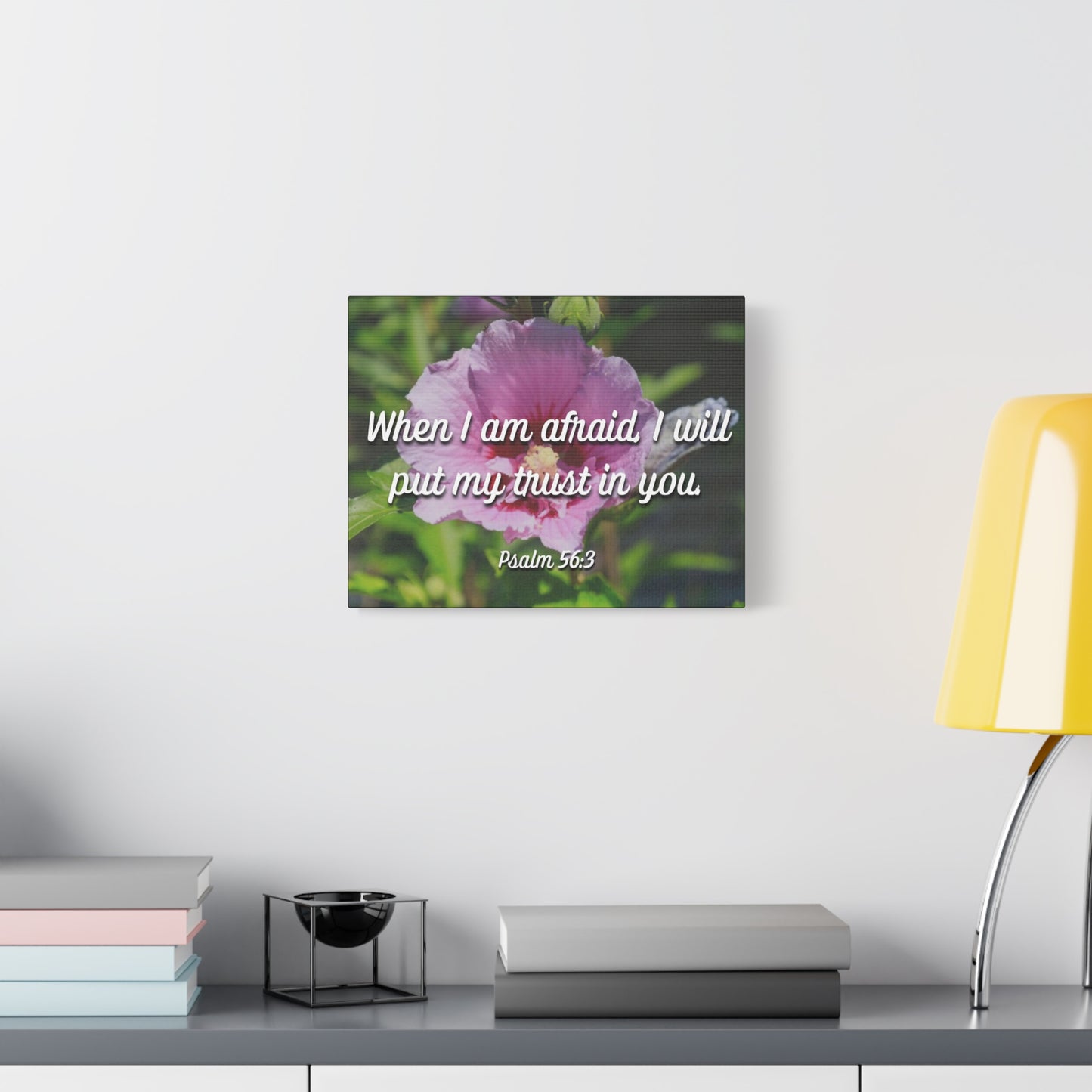 Scripture Canvas I Will Put My Trust Psalm 56:3 Christian Wall Art Bible Verse Print Ready to Hang